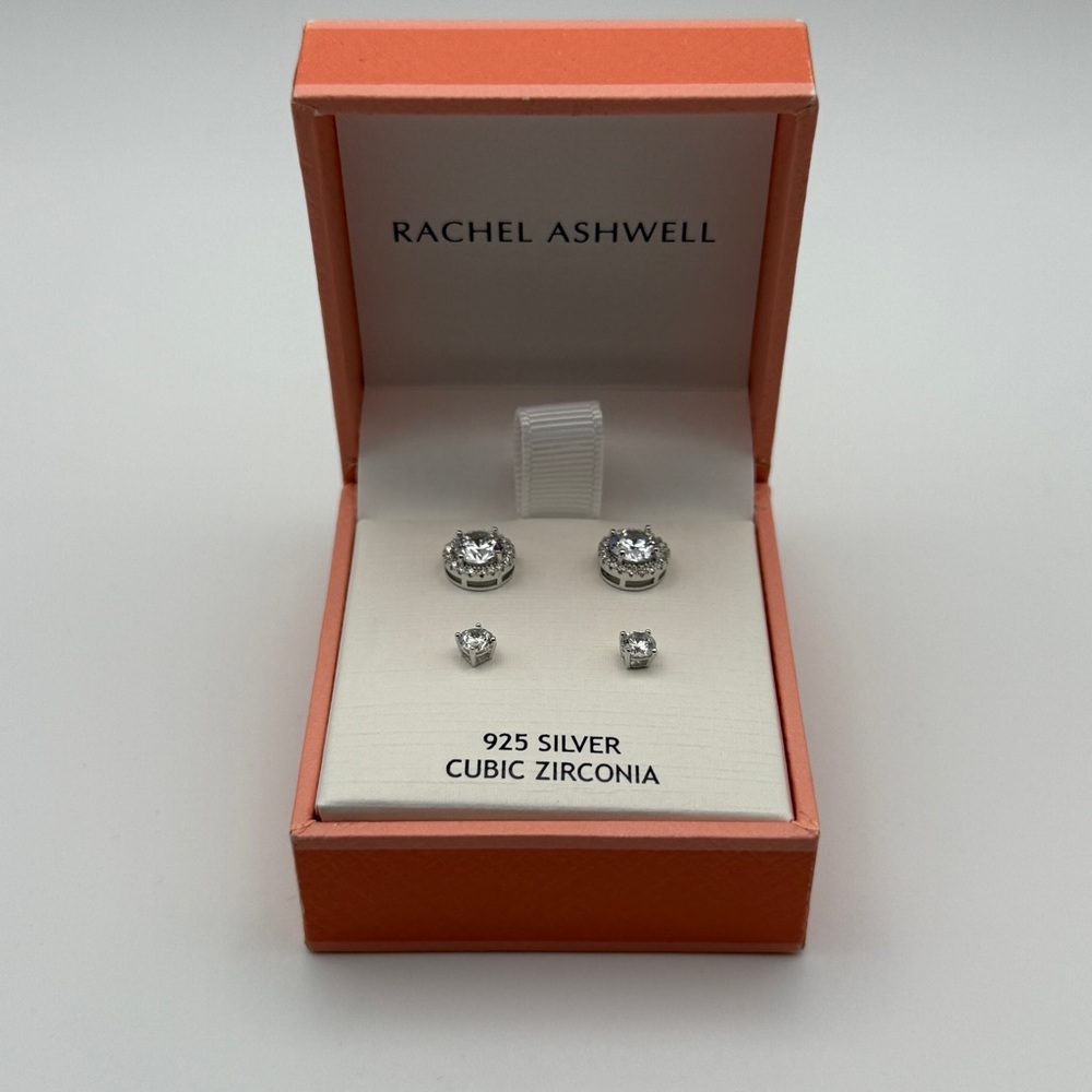 Rachel Ashwell 925 Silver Earring Set in Gift Box